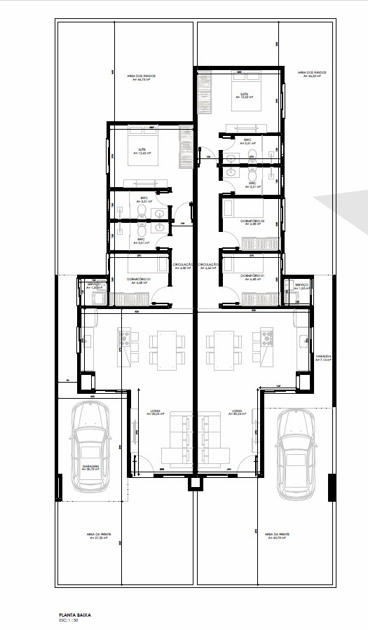 Geminado na planta suite + 2 quartos no Rio Hern em Schroeder